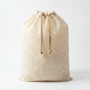 Heavy Cotton Cord Drawstring Laundry Bag — Mesh
