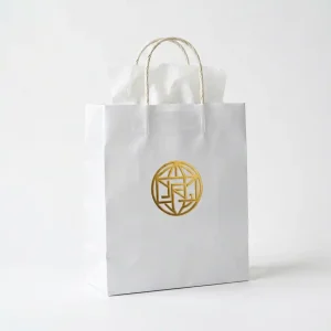 White Luxury Paper Gift Bags — Twist Handle